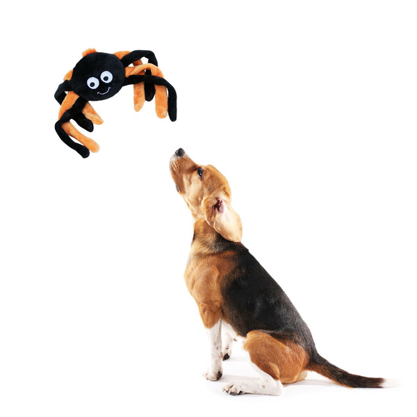 Zippy Paws Halloween Grunterz Spider Orange Plush Toy