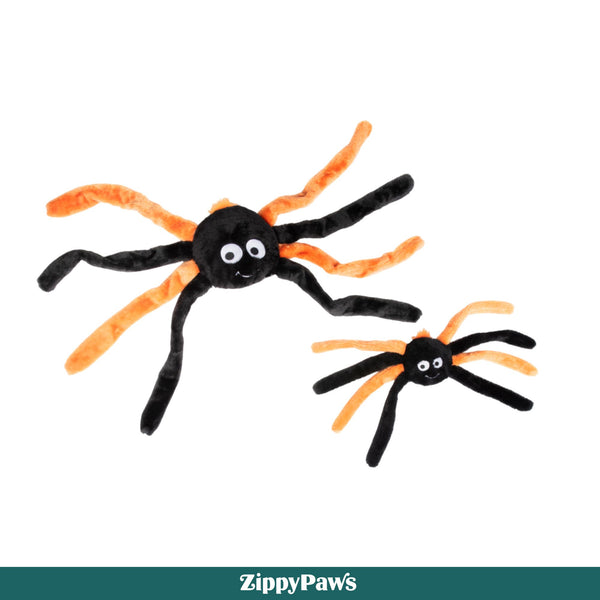 Zippy Paws Halloween Grunterz Spider Orange Plush Toy