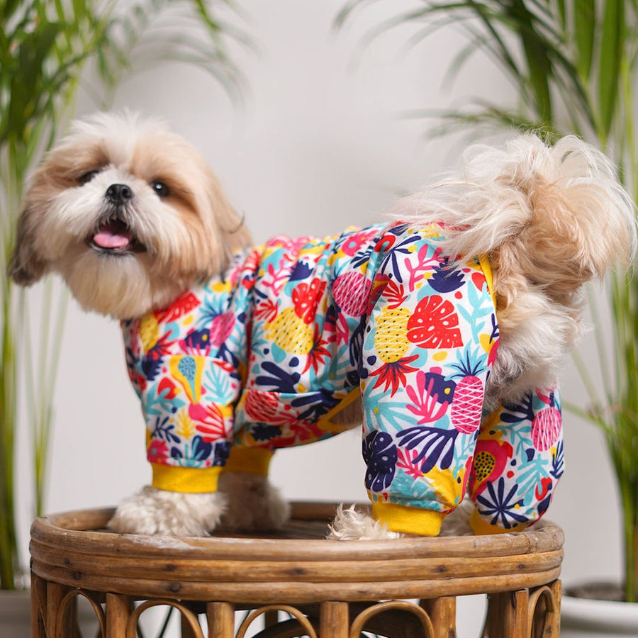 Pets Way Tropical Printed Jumpsuit for Dogs