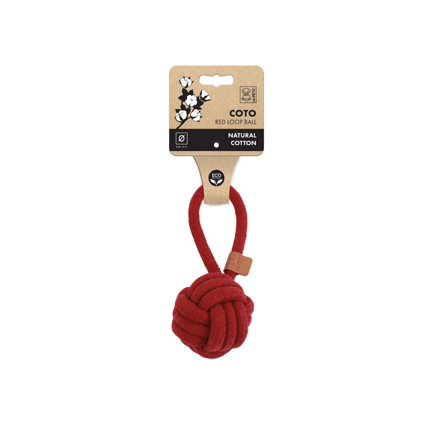 M-pets Coto Red Loop Ball for Dogs