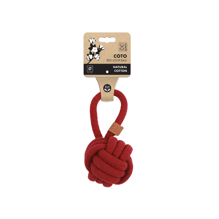 M-pets Coto Red Loop Ball for Dogs