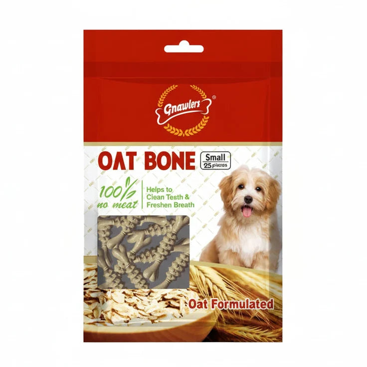 Gnawlers Oat Bones Dog Treats (25 pcs)