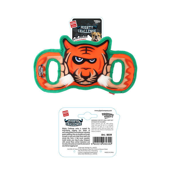 GiGwi Mighty Challenge Tiger Toy for Dogs