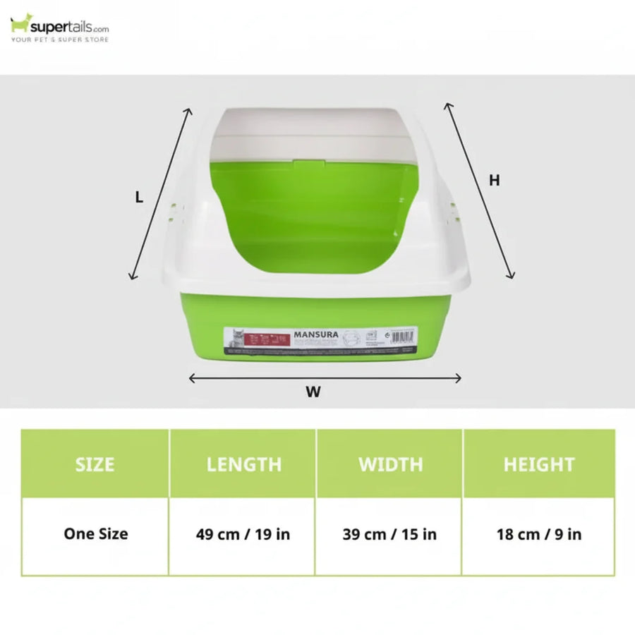 M-Pets Mansura Litter Tray with Rim for Cats