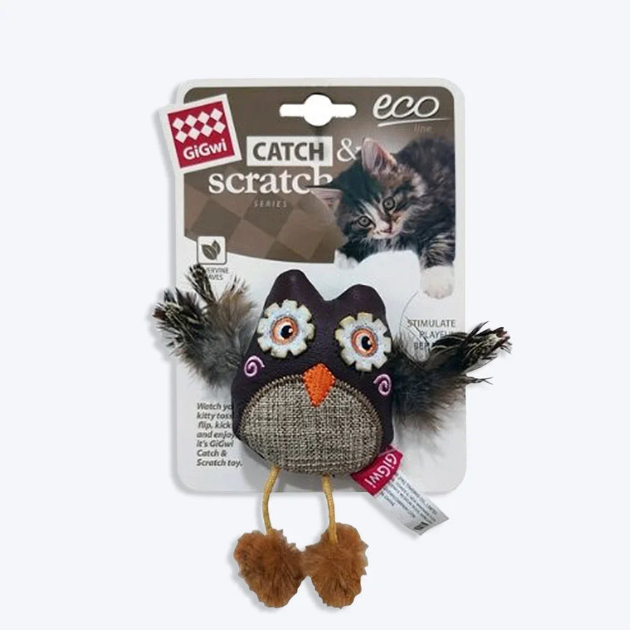 GiGwi Owl Catch and Scratch Toy for Cats