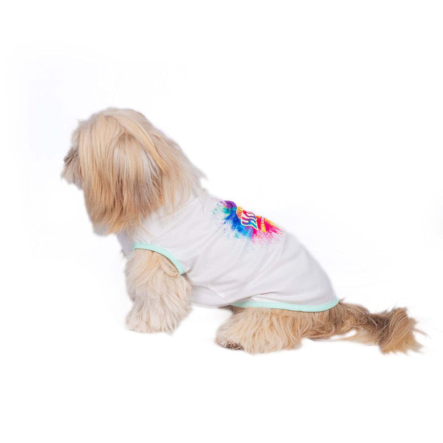 Pets Way Holi Vest White T-Shirt for Dogs