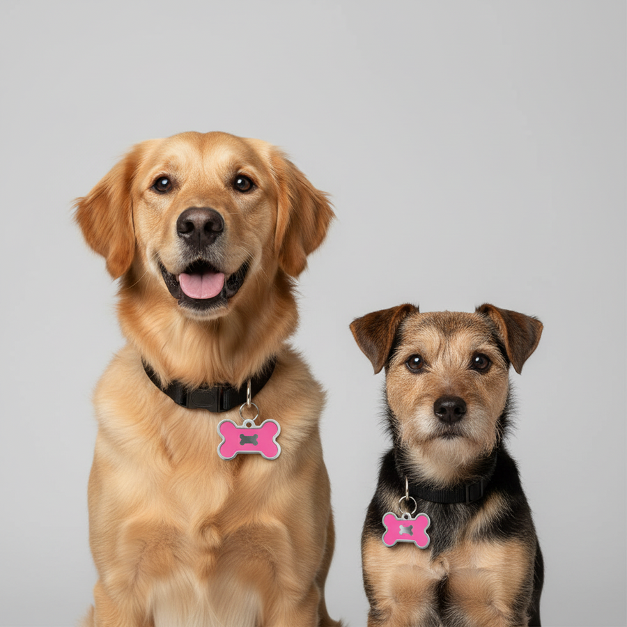 Quick Tag -Dog Name Tag Bone Large
