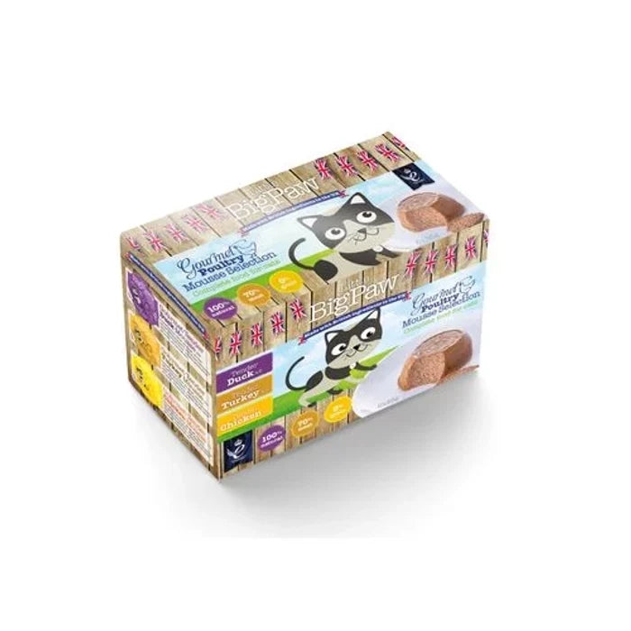 Little Big Paw Gourmet Poultry Mousse Selection Mixed Pack Cat Wet Food