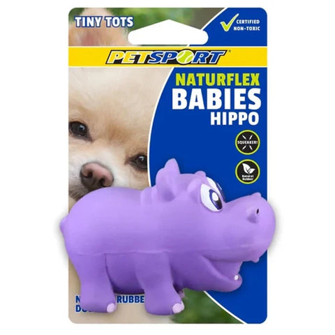 Petsport Naturflex Babies Hippo Dog Toy