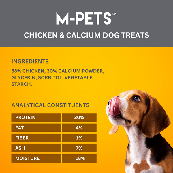M PETS Chicken and Calcium Bone Treats for Dogs