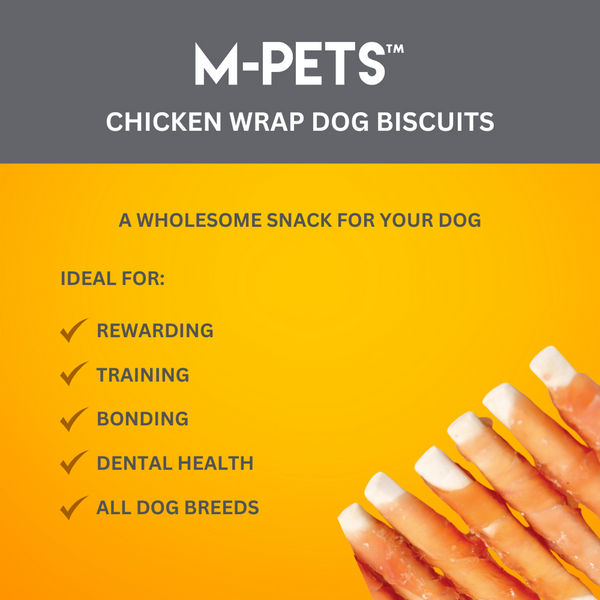 M PETS Chicken Wrap Biscuits Treats for Dogs