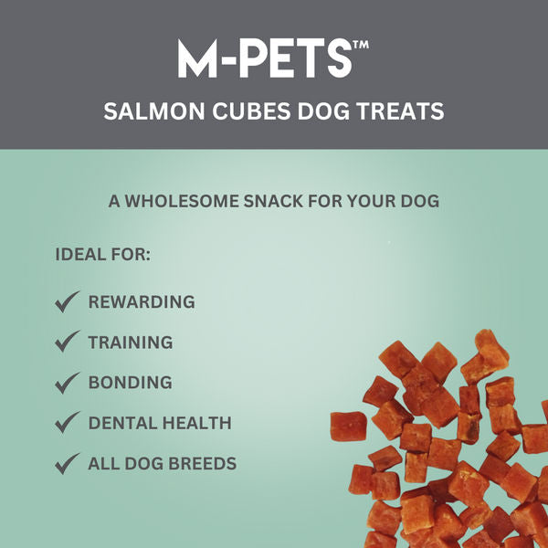 M PETS Salmon Cubes Treats for Dogs