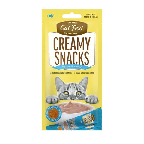Catfest Creamy Snacks Tuna With Caviar for Cats