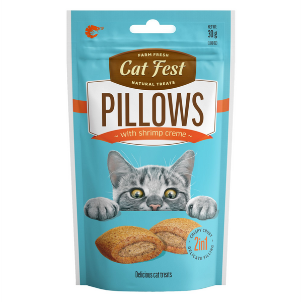 Catfest Pillows Cream Cat Treats