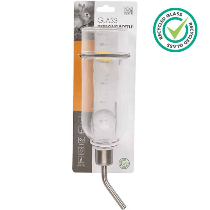 M Pets Glass Drinking Bottle for Small Animals