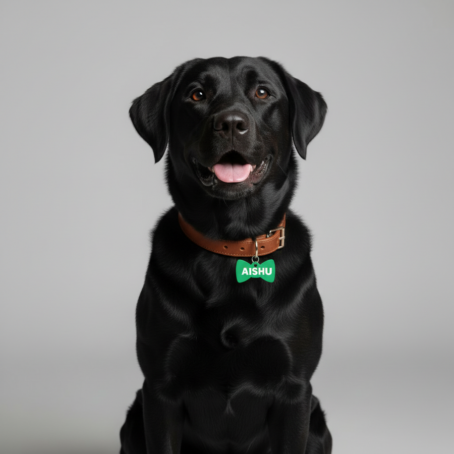 Kennel Aluminum Bow Shape Name Tag