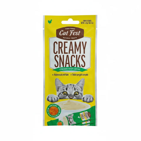 Cat Fest Creamy Snacks Chicken With Caviar for Cats