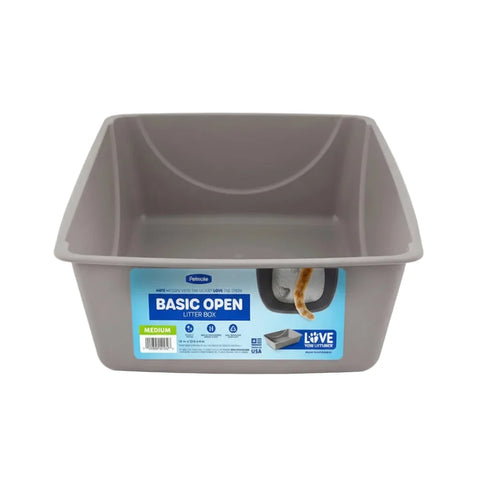 Petmate Basic Litter Pan Mouse Gray Cat Litter Box