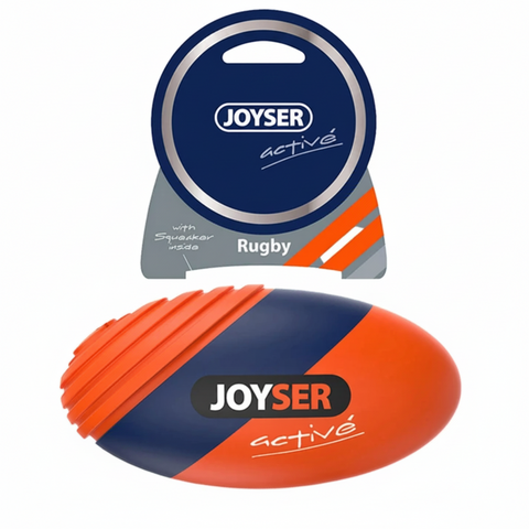 Joyser Active TPU Rugby Ball with Squeaker Durable Dog Toy