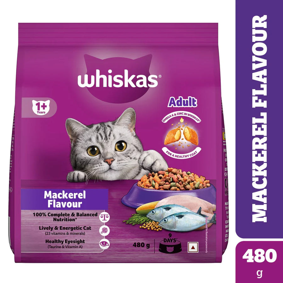 Whiskas  Mackerel Adult Cat Dry Food
