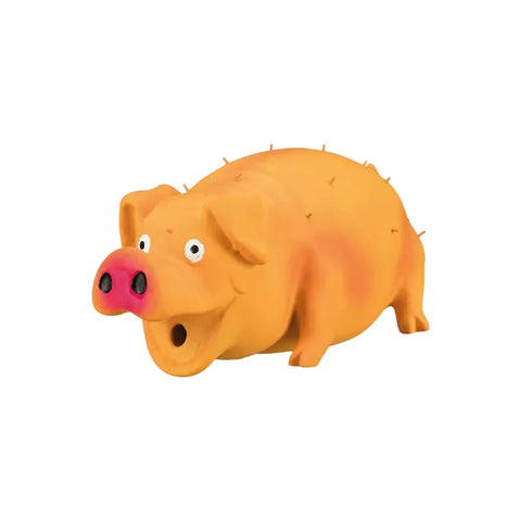 Trixie Bristle Pig with Animal Sound Latex Squeaky Toy for Dogs