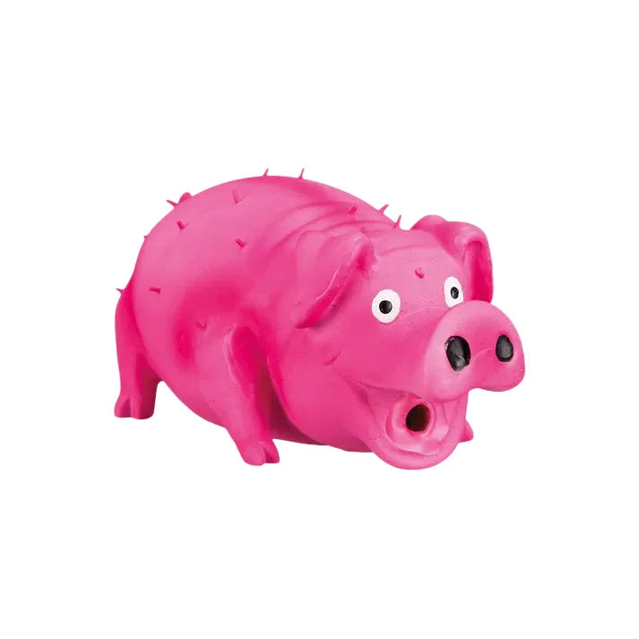 Trixie Bristle Pig with Animal Sound Latex Squeaky Toy for Dogs