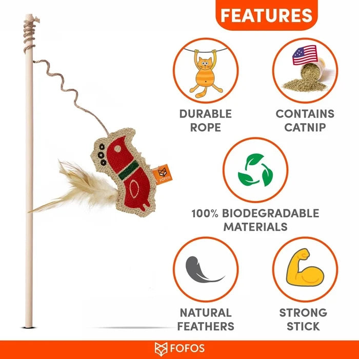 Fofos Scandi Rooster with wooden stick