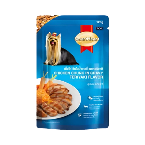 SmartHeart Chicken Chunk in Gravy Teriyaki Flavor Dog Wet Food