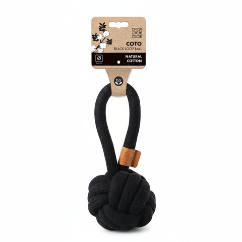 M-Pets Coto Black Loop Ball for Dogs