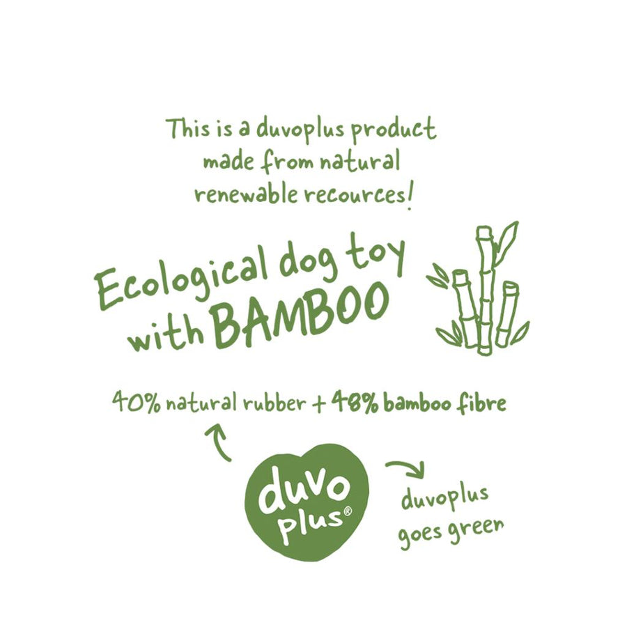 Duvoplus Eco Rubber Ball Bamboo/Rice Cotton  Dog Toy