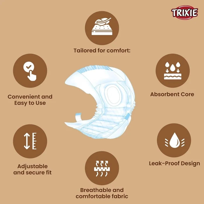 Trixie Disposable Diapers for Male Dogs