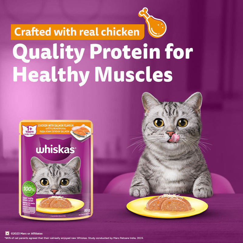 Whiskas Chicken with Salmon in Jelly Flavour