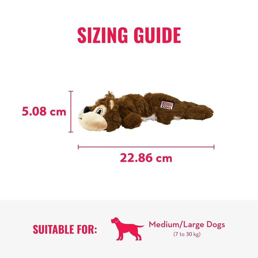 Kong Scrunch Knots Squirrel Plush Toy for Dogs