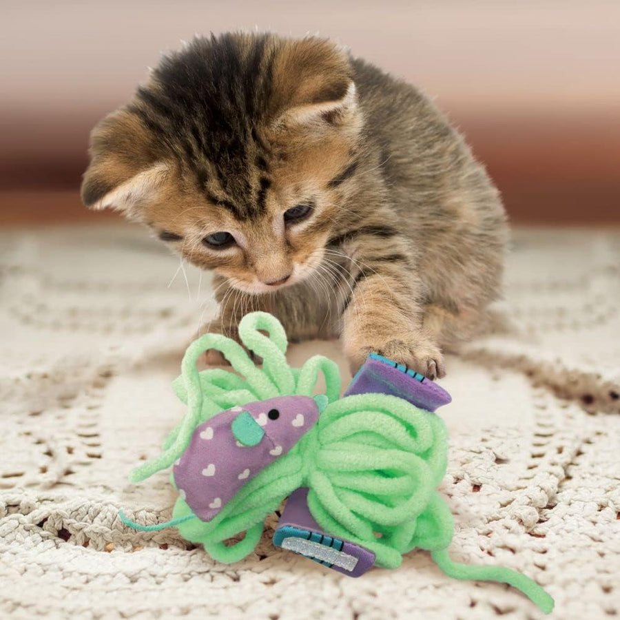 KONG Pull A Partz Yarnz Assorted Cat Rope Toy