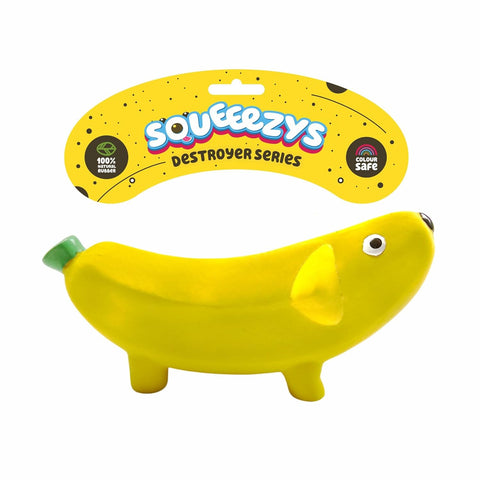 Squeeezys Latex banana dog