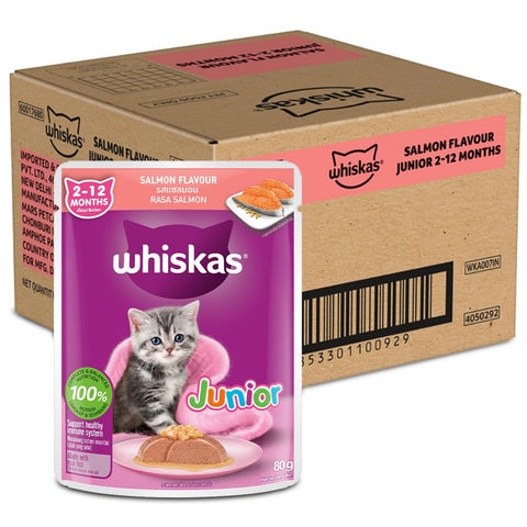 Whiskas Junior Salmon in Jelly Flavour Wet Food