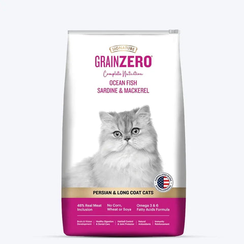 Signature Grain Zero  Persian And Long Coat Cat Dry Food