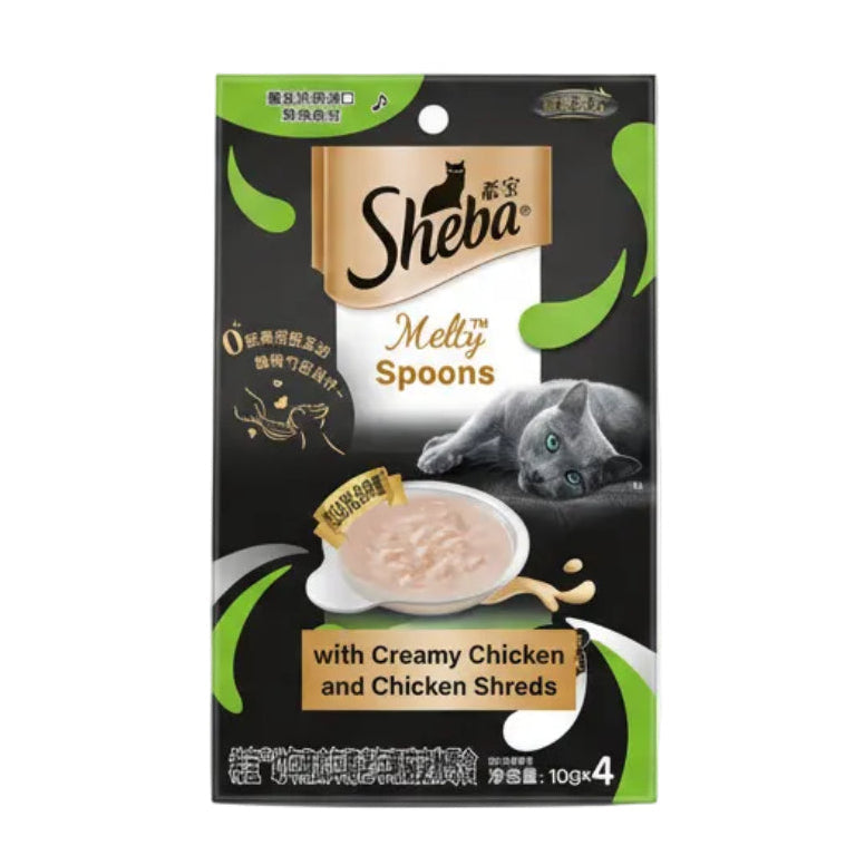 Sheba Creamy Chicken and Chicken Shreds Lickable Creamy Cat Treats