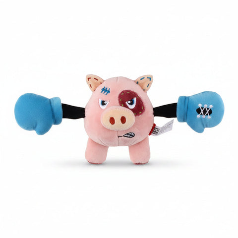 GiGwi Pig Rock Zoo King Boxer With Squeaker Dog Toy