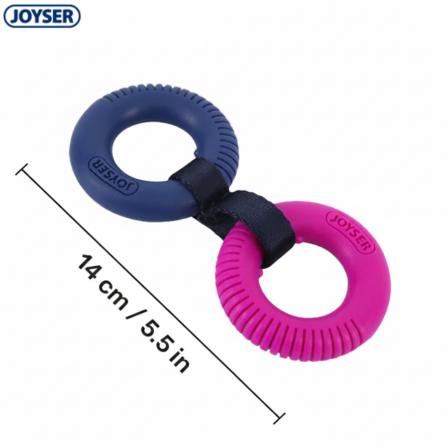 Joyser Two TPR Rings Durable Chew and Tug Toy for Puppies