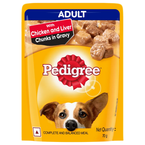 Pedigree Chicken & Liver Chunks in Gravy Adult Dog Wet Food