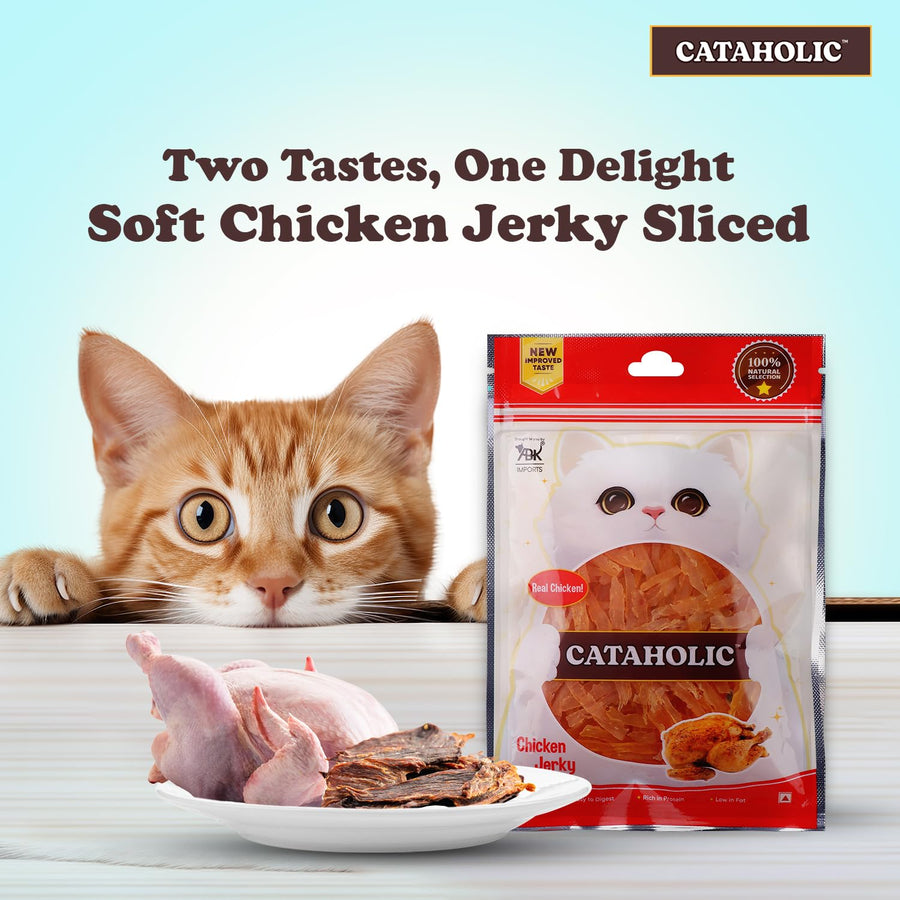 Cataholic Soft Chicken Jerky Sliced Cat Treat