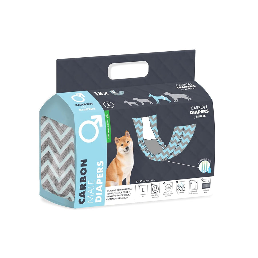 M-Pets Male Disposable Carbon Dog Diapers