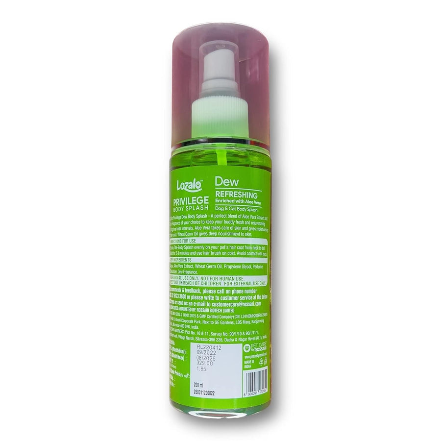 Lozalo Privilege Dew Dogs & Cats Body Splash