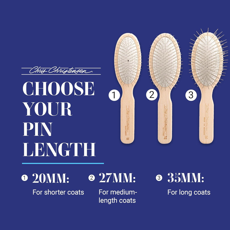 Chris Christensen Oval Pin Brush for Dogs