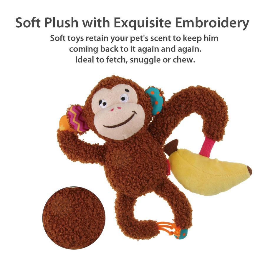 GiGwi Plush Friendz Soft Plush Dog Toy with Squeaker