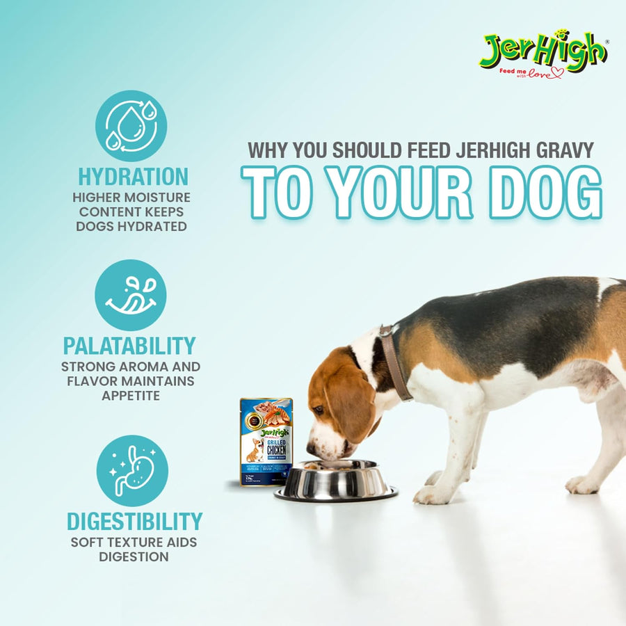 Jerhigh Chicken & Liver Chunks In Gravy Puppy Pouch