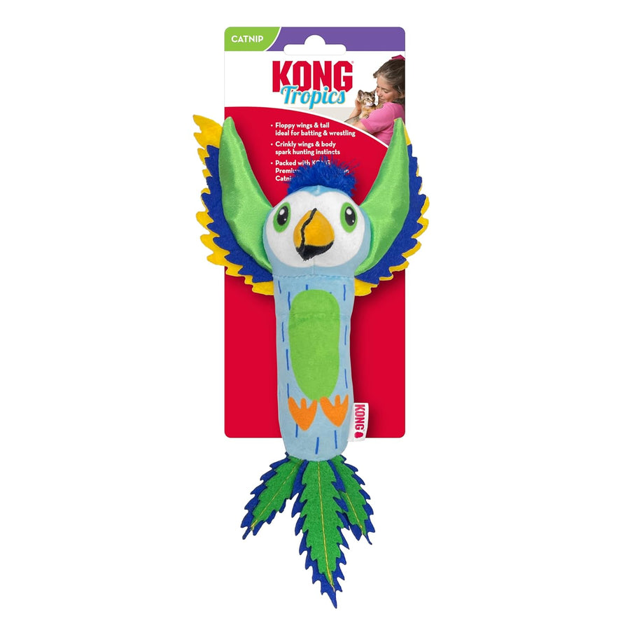 Kong Tropics Bird Interactive Plush Toy for Cats