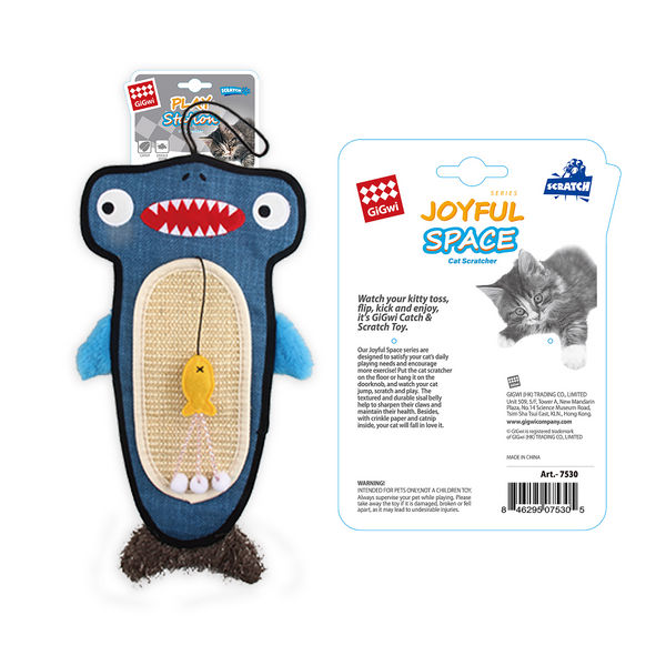 GiGwi Cat Scratcher with Catnip Alligator Toy for Cats