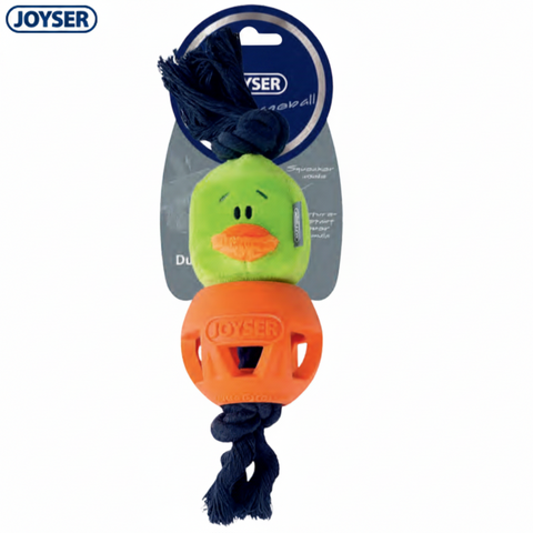 Joyser Cageball Rubber Ball With Duck Yellow Blue